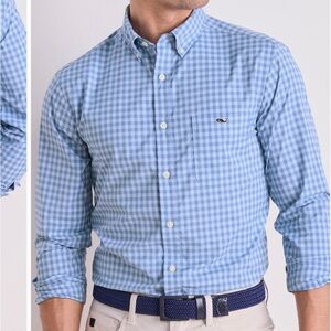 Vineyard Vines Light Blue Gingham Shirt